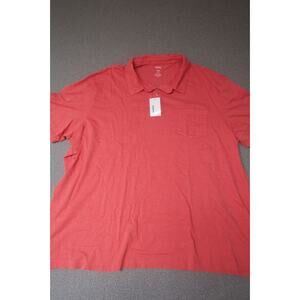 NWT Men's Big & Tall Short Sleeve Polo Shirt‎ Plus Size 4XB salmon pink